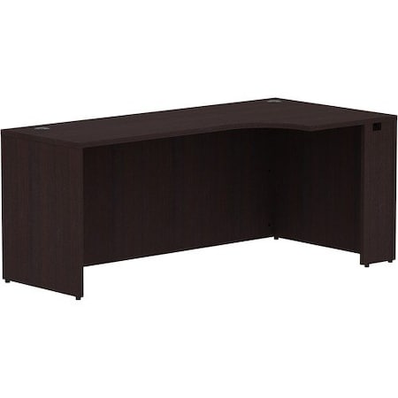 Lorell Right Corner Credenza, 72inx36inx24inx29-1/2in, Espresso LLR18268